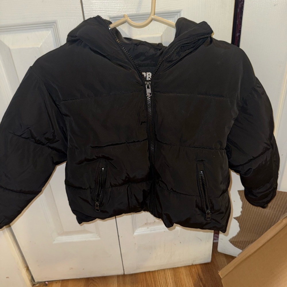 Children's Cozy Black Puffer Jacket